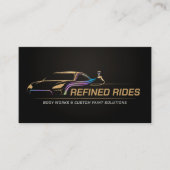 自動体カスタム作業絵を描車 名刺 (正面)