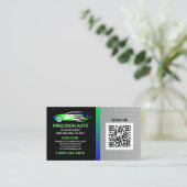 自動体カスタムQRコー絵を描ドの詳細を示す衝突 名刺 (スタンド正面)