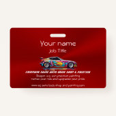 自動体ショップと絵を描精度 バッジ (正面)