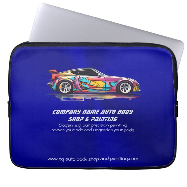 自動体ショップと絵を描精度 ラップトップスリーブ (正面)
