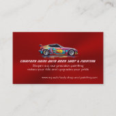 自動体ショップと絵画精度 名刺 (正面)