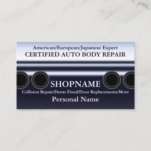 自動体ショップ名刺 名刺 (正面)