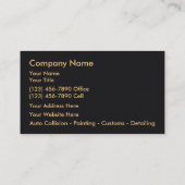 自動体ショップ黒と金色の名刺 名刺 (裏面)