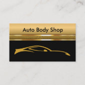 自動体ショップ黒と金色の名刺 名刺 (正面)