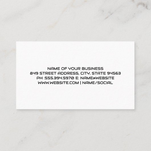 自動体ショップ | スプレー絵を描ガンの車 名刺 (裏面)