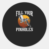 自動体ペインターがピンホールを埋める ラウンドシール (正面)