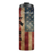 自動体技術者アメリカ国旗 タンブラー (正面)