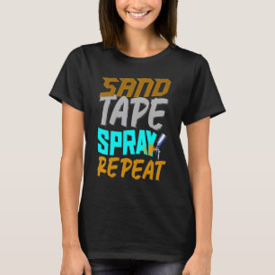 自動体画家サンドテープスプレー自動体技術 Tシャツ