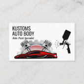 自動体絵を描と車修理 名刺 (正面)