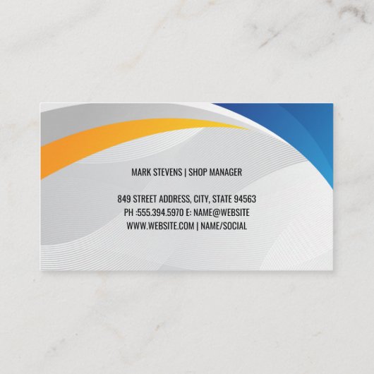 自動体絵を描サービス | 技術者 名刺 (裏面)