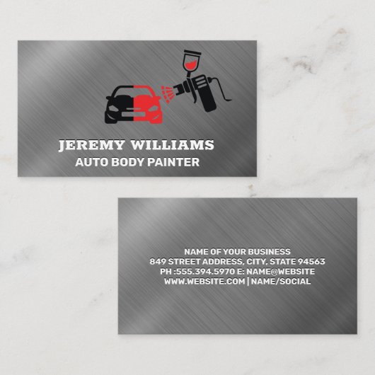 自動体絵を描ショップ | スプレー絵を描ロゴ 名刺 (正面/裏面)