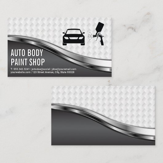 自動体絵を描ロゴ 名刺 (正面/裏面)