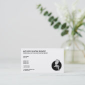 自動体絵画の |クラス白黒 名刺 (スタンド正面)