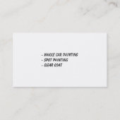 自動体絵画の |クラス白黒 名刺 (裏面)