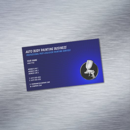 自動体絵画の |プロフェッショナル青 マグネット名刺 (インサイチュ)