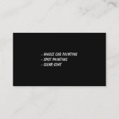 自動体絵画の |プロフェッショナル 名刺 (裏面)