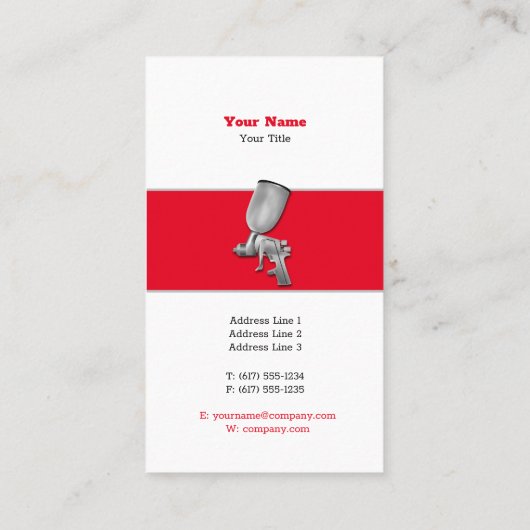 自動体絵画の |赤モダン色 名刺 (裏面)