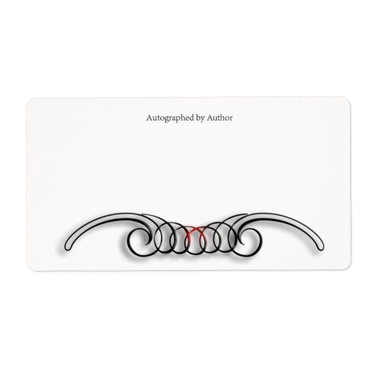 自動作家蔵書票 ラベル (正面)