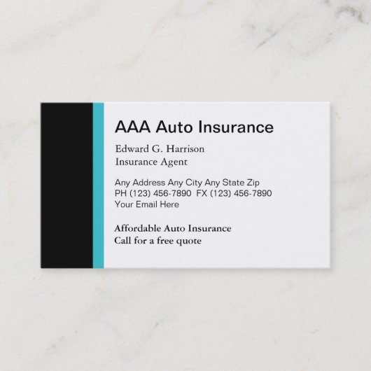 自動保険代理店名刺 名刺 (正面)