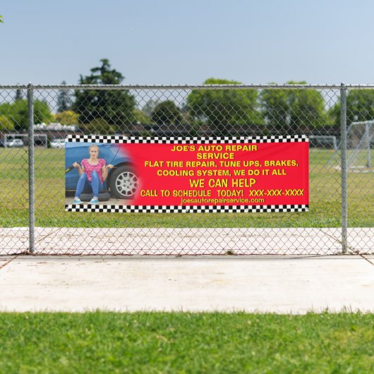 自動修カスタマイズ理ブレーキTune Ups冷却システム 横断幕 (インサイチュ)