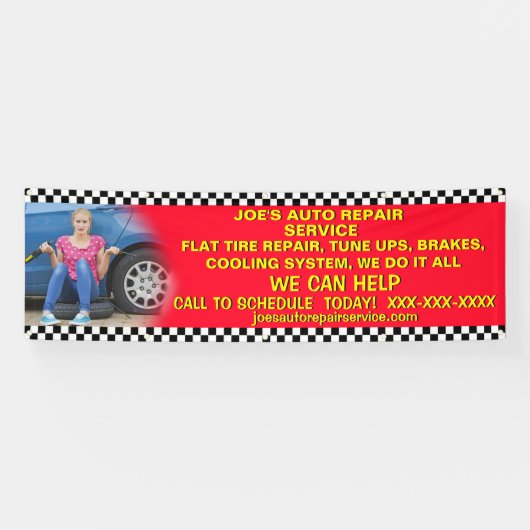 自動修カスタマイズ理ブレーキTune Ups冷却システム 横断幕 (横)