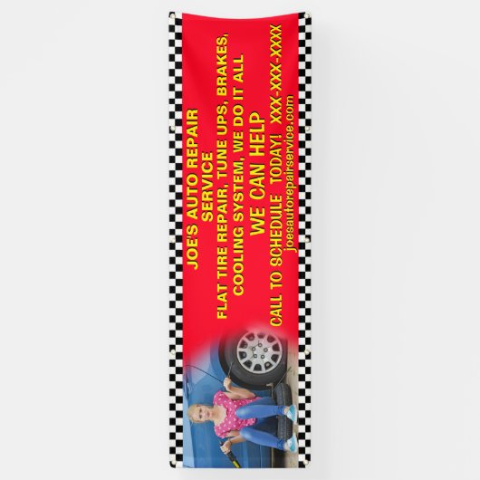 自動修カスタマイズ理ブレーキTune Ups冷却システム 横断幕 (縦)