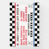 自動修カスタマイズ理店フルサービスUSAフラグ 横断幕 (縦)