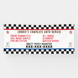 自動修カスタマイズ理店フルサービスUSAフラグ 横断幕