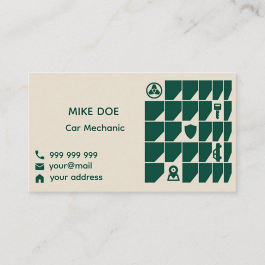 自動修復と整備士 名刺 (裏面)