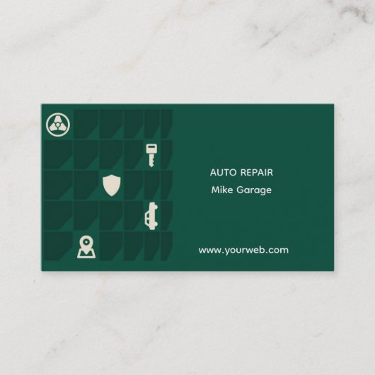 自動修復と整備士 名刺 (正面)