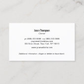 自動修復と詳細フ市松模様にラグ 名刺 (裏面)