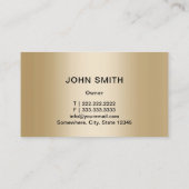 自動修復ブラック車の金ゴールド整備士 名刺 (裏面)