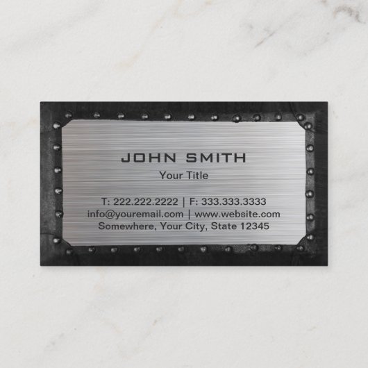 自動修復プロフェッショナルメタルフレーム車の 名刺 (裏面)