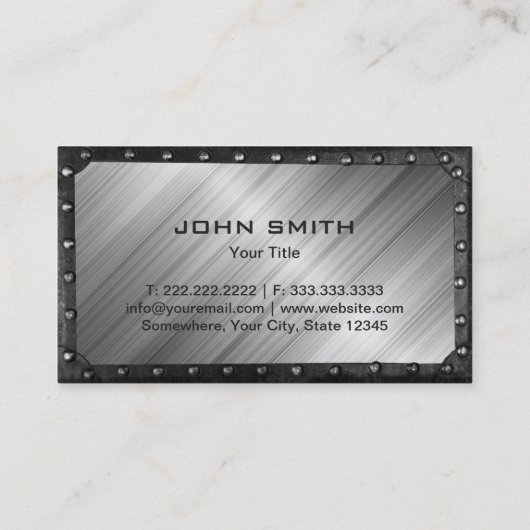 自動修復プロフェッショナルメタル&スチール車の 名刺 (裏面)