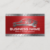自動修復プロフェッショナルレッドメタル車の 名刺 (正面)