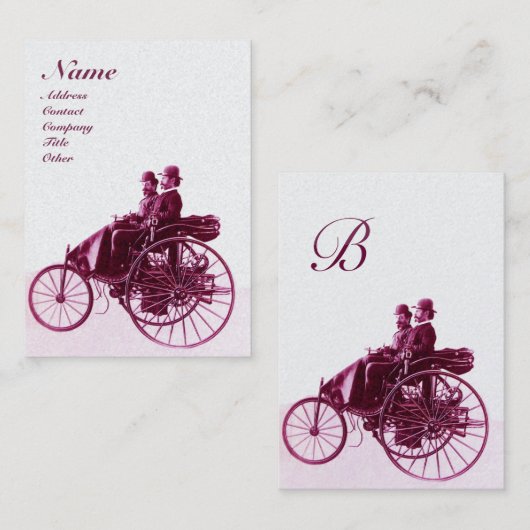 自動修復モノグラム車のパープルホワイトパール 名刺 (正面/裏面)