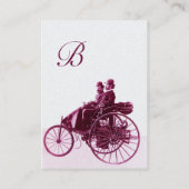 自動修復モノグラム車のパープルホワイトパール 名刺 (裏面)