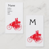 自動修復モノグラム車のホワイトレッドパール 名刺 (正面/裏面)