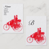 自動修復モノグラム車のレッドホワイトパール 名刺 (正面/裏面)