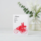 自動修復モノグラム車のレッドホワイトパール 名刺 (スタンド正面)