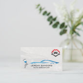 自動修復ロゴ |カーレンチアイコン |スプレー絵を描 名刺 (スタンド正面)