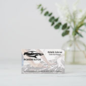 自動修復ロゴ |整備士が車で働く 名刺 (スタンド正面)