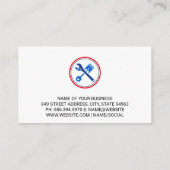 自動修復ロゴ | 整備士 名刺 (裏面)