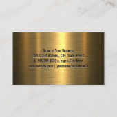 自動修復ロゴ | 金ゴールド金属ブラシ 名刺 (裏面)