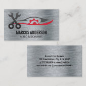 自動修復ロゴ | 金属ブラシ | レンチ 名刺 (正面/裏面)