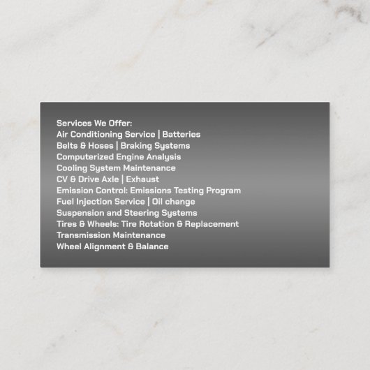 自動修復名刺 名刺 (裏面)