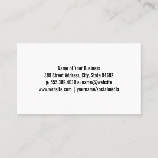 自動修復整備士ショップ | 自動車部品 名刺 (裏面)