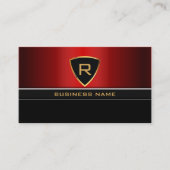 自動修復王室の金ゴールドシールドレッドメタル 名刺 (正面)