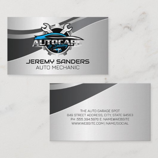 自動修気に復ロゴ | レンチ 名刺 (正面/裏面)