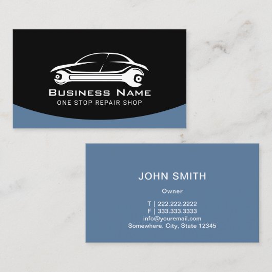 自動修理プロフェッショナルカ車のー整備士 名刺 (正面/裏面)